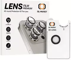 Tempered glass Tel Protect 3D kameros apsauga skirta Apple iPhone 17 Air juodas (lens 1 piece)