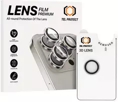 Tempered glass Tel Protect 3D kameros apsauga skirta Apple iPhone 17 Air transparent (lens 1 piece)