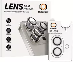 Tempered glass Tel Protect 3D kameros apsauga skirta Apple iPhone 17 transparent (lens 2 pieces)