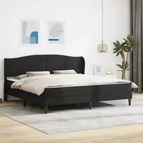 Lova Lovos rėmas su galvūgalio Juoda 180 x 200 cm Dirbtinė oda