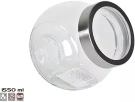 Stiklinis laikymo indas 1500 ml, 13x13x16 cm, KITCHEN&GO