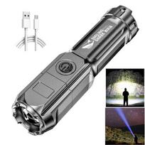 Galingas taktinis LED prožektorius, pakraunamas USB