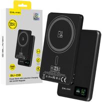 Blavec Power Bank 5000mAh BJ-03 Ultra Slim 7,8mm – Type C – 22,5W magnetic Magsafe 3 in 1 (PBBJ03-MC5B) juodos spalvos aluminum