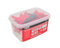 AWTOOLS GATAVINĖ PLYTELIŲ LYGIAVIMO SISTEMA 1,0mm 150+50vnt.+REG. REIKMENYS (GATAVINĖ 5-15mm + PLEIŠTAS + REIKMENYS)