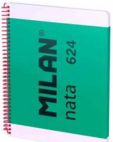 Sąsiuvinis Milan Nata 624 57043E80GR, langeliais, A4, 80 lapų, Žalia sp.