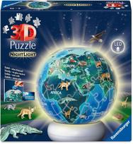 3D dėlionė Ravensburger The Earth By Night Night Light, 13 cm x 13 cm, 75 vnt., mėlyna sp.