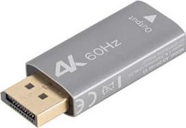 Lanberg Displayport (M) to HDMI (F) Adapter 4K, Silver | AD-DP-HD-01