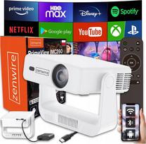 Zenwire Mini Projektor Przenośny Rzutnik Android 14 WiFi 360 Full HD 4K do Telefonu Zenwire IMC260