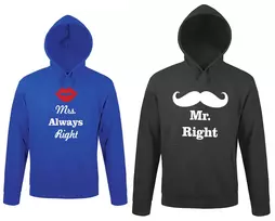 Džemperių komplektas "Mr. Right ir Mrs. always right"