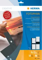 Herma fotophan 9x13 vertikalus 10 lakštų juodas 7783