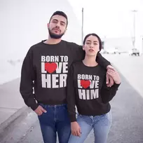 Džemperių komplektas "Born to love" ( be kapišono)