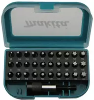 Makita Sukimo antgalių komplektas 31 vnt. TX (T7;T8;T9;T10;T15;T20;T25;T27;T30;T40) P-73352