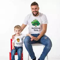 Marškinėlių komplektas tėčiui ir sūnui "Ąžuolas ir giliukas"
