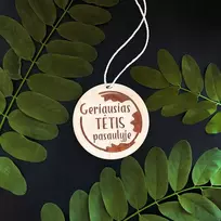 Graviruotas medinis medalis "Geriausias tėtis pasaulyje"