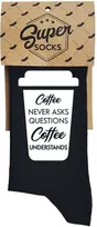 Kojinės "Coffee never asks"