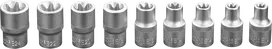 Antgalių rinkinys Neo Torx 1/2" E10-E24, 9 vnt