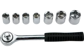 Raktas galvutėms TOP TOOLS 3/8' (8 vnt. rinkinys)