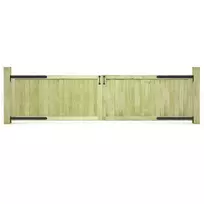 Sodo vartai, 2vnt., 300x75cm, impregnuota pušies mediena