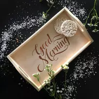 Medinis padėklas "Good morning"