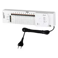 Belaidis grindų šildymo valdiklis DANFOSS CF-MC 230V, pavaros 24V, 10 zonų