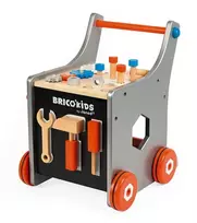 JANOD medinis magnetinis stumdukas-veiklos centras BRICO KIDS DIY TROLLEY
