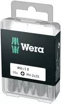 Sukimo antgaliai WERA Standart, PH2 x 25 mm, 10 vnt.