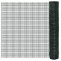 Vielinis tinklas, žalias, 10x1m, cinkuotas ir dengtas PVC