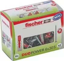 Kaištis Fischer DuoPower, 30 mm x 6 mm, 50 vnt.