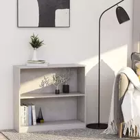 Lentyna knygoms, betono pilkos spalvos, 80x24x75cm, MDP
