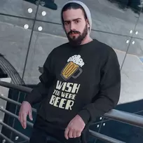 Džemperis "Wish you were beer" (be kapišono)