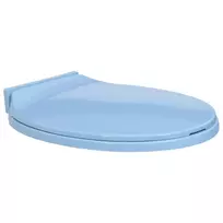 Klozeto sėdynė su soft-close mechanizmu, mėlynos spalvos, ovali
