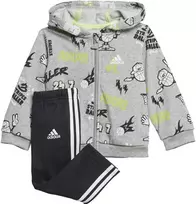 Adidas Sportinis Kostiumas Vaikams I Grap Fz Hd Ft1 Pilkas Juodas GE0015
