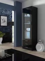 Cama Meble Svetainės Sekcija - Soho S1, Juodas Blizgus