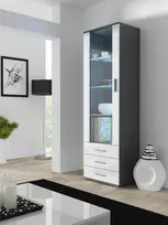 Cama Meble Svetainės Sekcija - Soho S1 Pilka/Balta Blizgi
