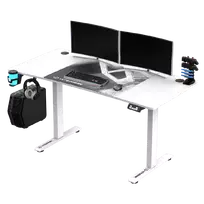 Žaidimų stalas Ultradesk LEVEL V2, 140 x 68 cm, Baltos spalvos