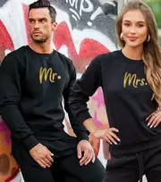 Juodas megztinis Mr&Mrs GOLD