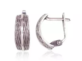 Sidabriniai auskarai anglišku užsegimu, Metalas: Sidabras, Praba: 925°, - 3.5 g. - 15 mm.