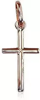 Auksinis pakabukas kryželis. Metalas: Raudonas Auksas. Praba: 585°. - 0.48 g. - 23 mm.