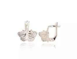Sidabriniai auskarai anglišku užsegimu, Metalas: Sidabras, Praba: 925°, - 2.2 g. - 13 mm.