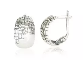 Sidabriniai auskarai anglišku užsegimu, Metalas: Sidabras, Praba: 925°, - 17 mm. - 4 g.