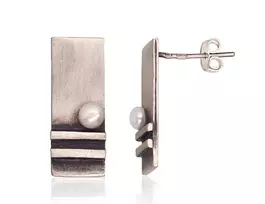 Sidabriniai auskarai Vinukai, Praba: 925°, Metalas: Sidabras - 22 mm. - 5.1 g.