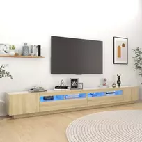TV staliukas Televizoriaus spintelė su LED apšvietimu, ąžuolo, 300x35x40cm