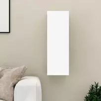 TV staliukas Televizoriaus spintelė, balta, 30,5x30x90cm, apdirbta mediena
