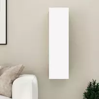 TV staliukas Televizoriaus spintelė, balta, 30,5x30x110cm, apdirbta mediena