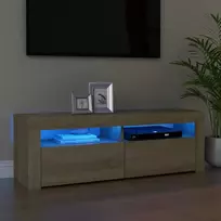 TV staliukas Televizoriaus spintelė su LED apšvietimu, ąžuolo, 120x35x40cm