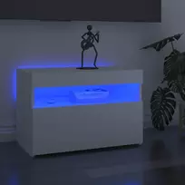 Televizoriaus spintelė su LED apšvietimu, balta, 60x35x40cm