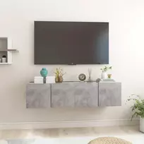TV staliukas Pakabinamos televizoriaus spintelės, 2vnt., pilkos, 60x30x30cm