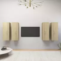 TV staliukas Televizoriaus spintelės, 4vnt., ąžuolo, 30,5x30x90cm, mediena