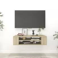 TV staliukas Pakabinama TV spintelė, ąžuolo, 100x30x26,5cm, apdirbta mediena