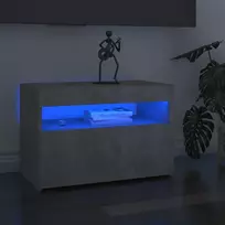 TV staliukas TV spintelės su LED apšvietimu, 2vnt., pilkos, 60x35x40cm